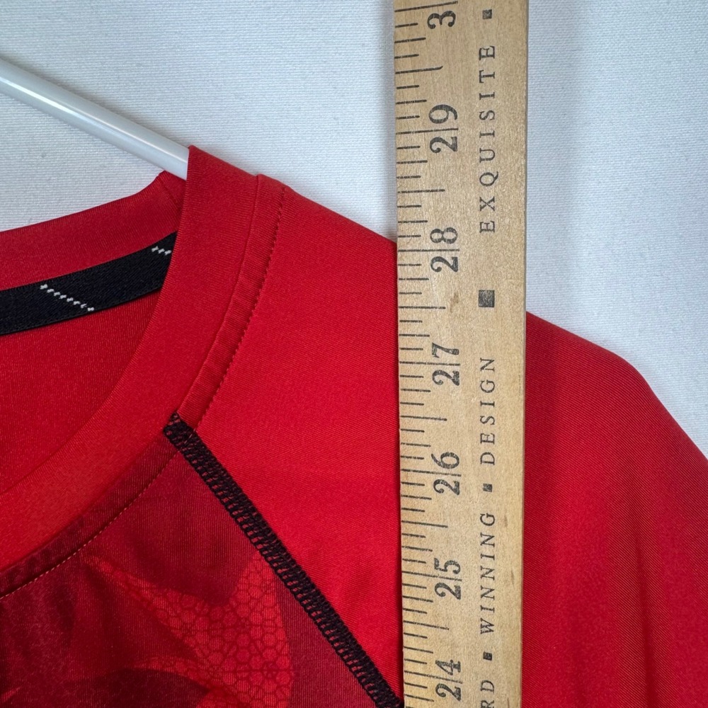 Decathlon Domyos Mens Red Geometric Athletic Training T Shirt Sz‎ L - Picture 6 of 9